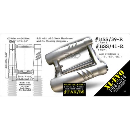 Tête de fourche EMD Bombshell pour tubes de 39mm
