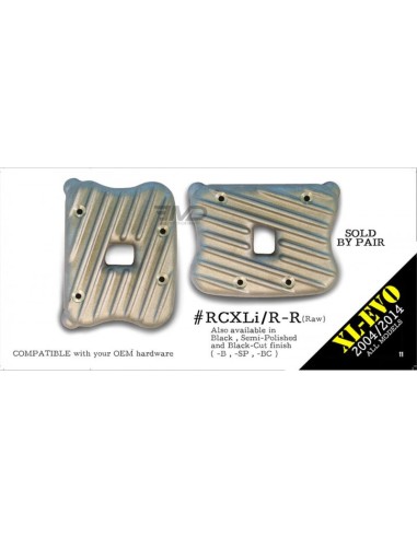 EMD Ribsters rocker boxes covers for Sportster 04-UP